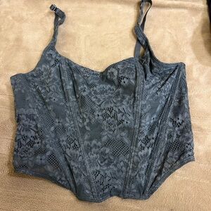 Holister light blue corset top